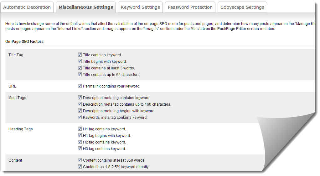 Easy Wp SEO Features